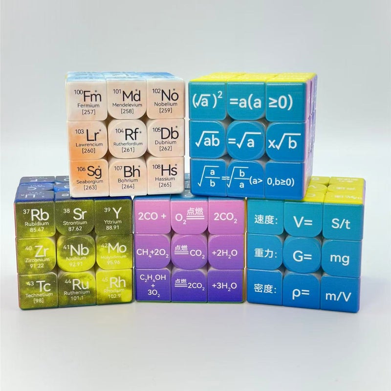 Chemical Elements Mathematical Physics Formula Student Puzzle Rubik'S Cube Toy Personalized Creative Third-Order Rubik'S Cube Children'S Gift - Image 3